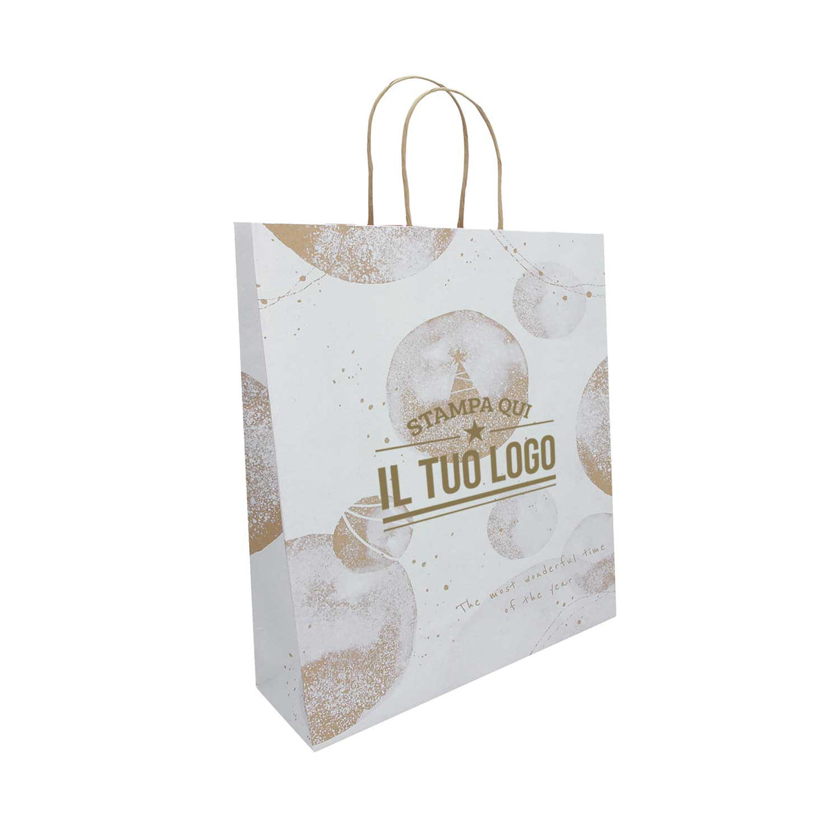 Shopper White Snow Personalizzate Stampa Serigrafica