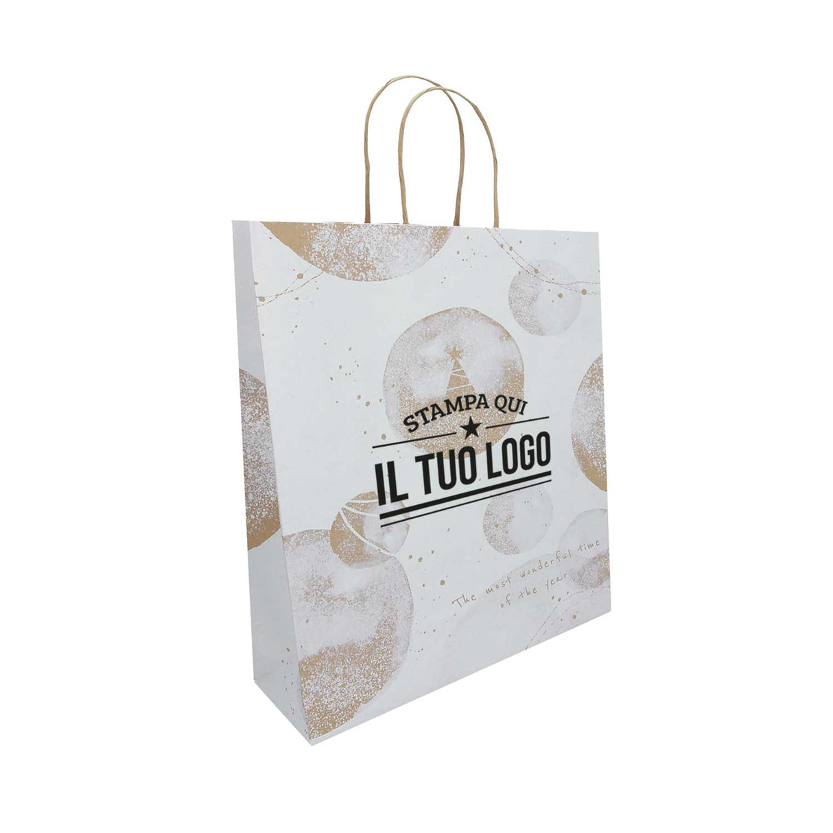Shopper White Snow Personalizzate Stampa Serigrafica