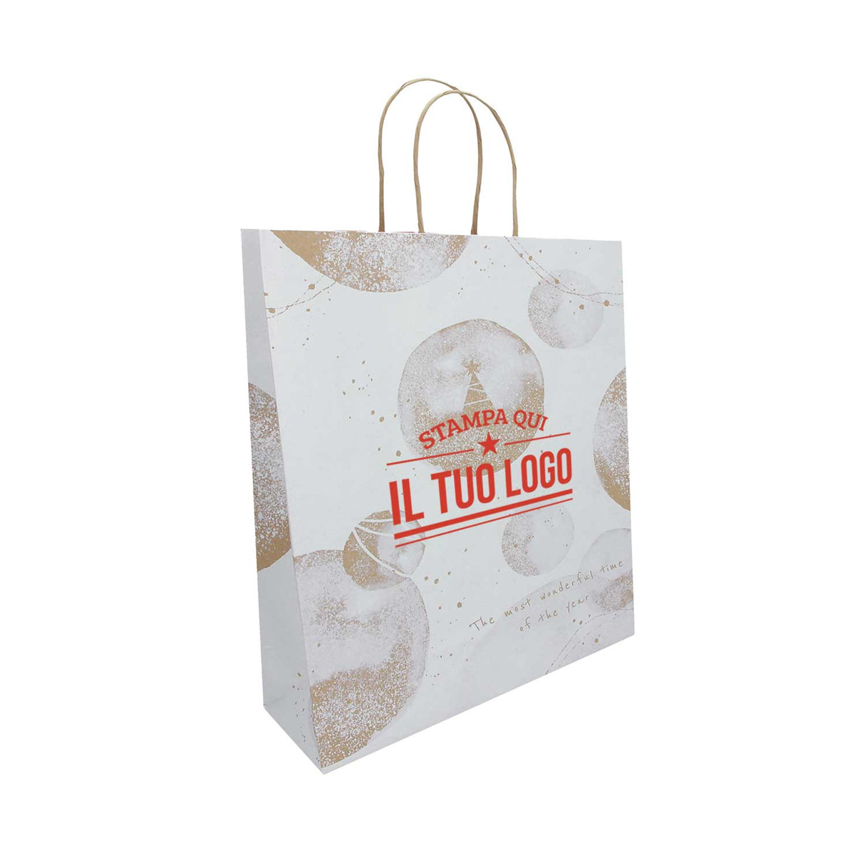 Shopper White Snow Personalizzate Stampa Serigrafica