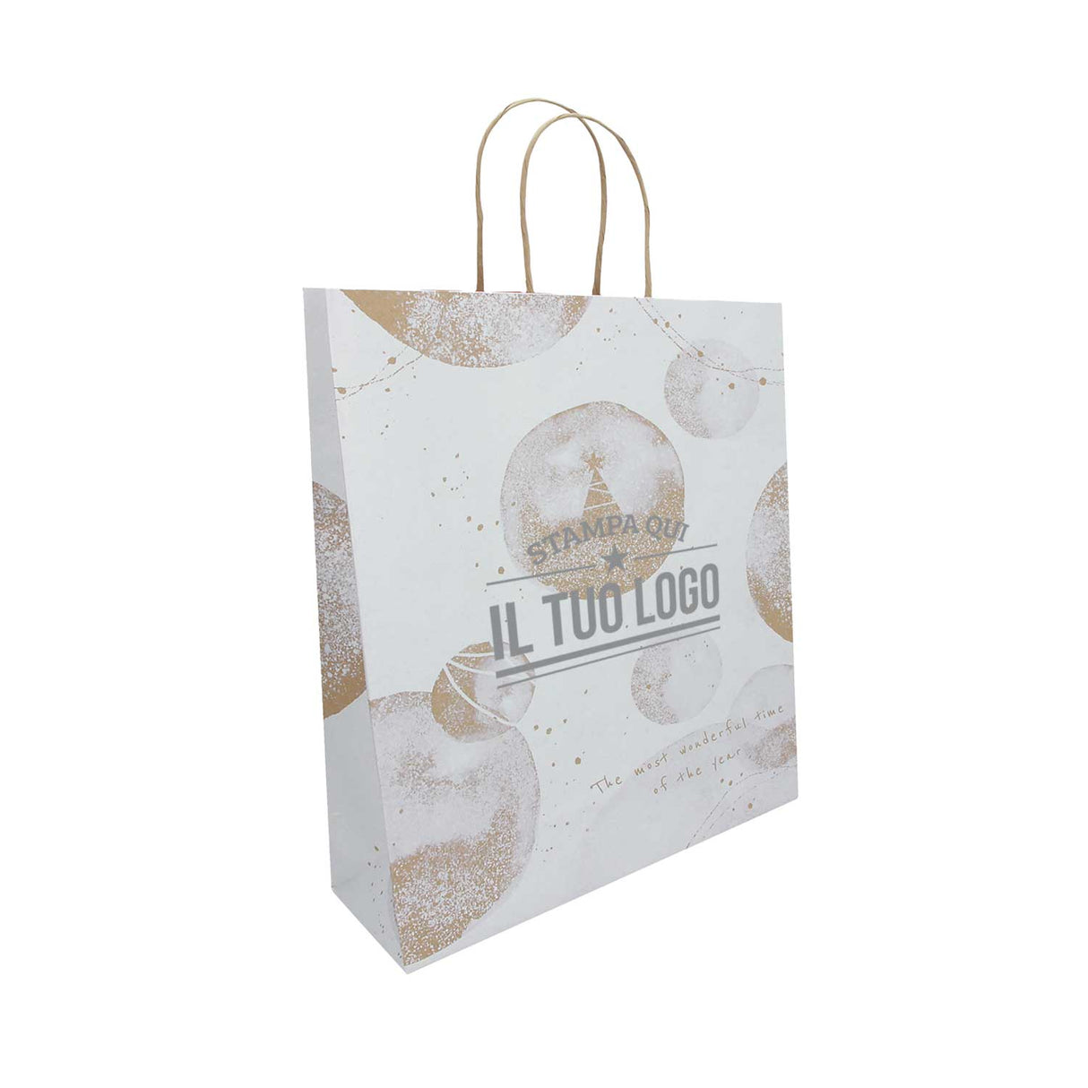 Shopper White Snow Personalizzate Stampa Serigrafica