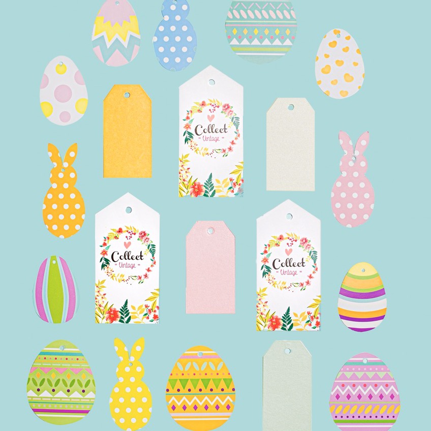 Tag Uova di Pasqua Small Mix Colori