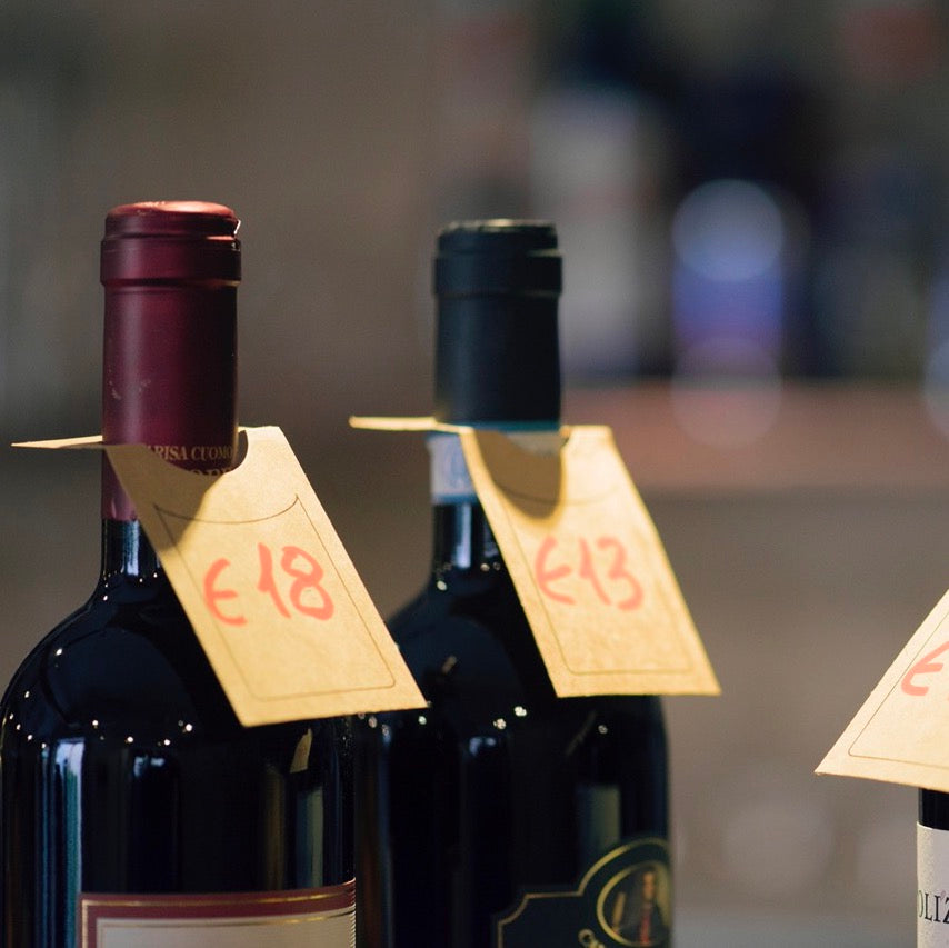 Cartellini Carta Kraft per Bottiglia