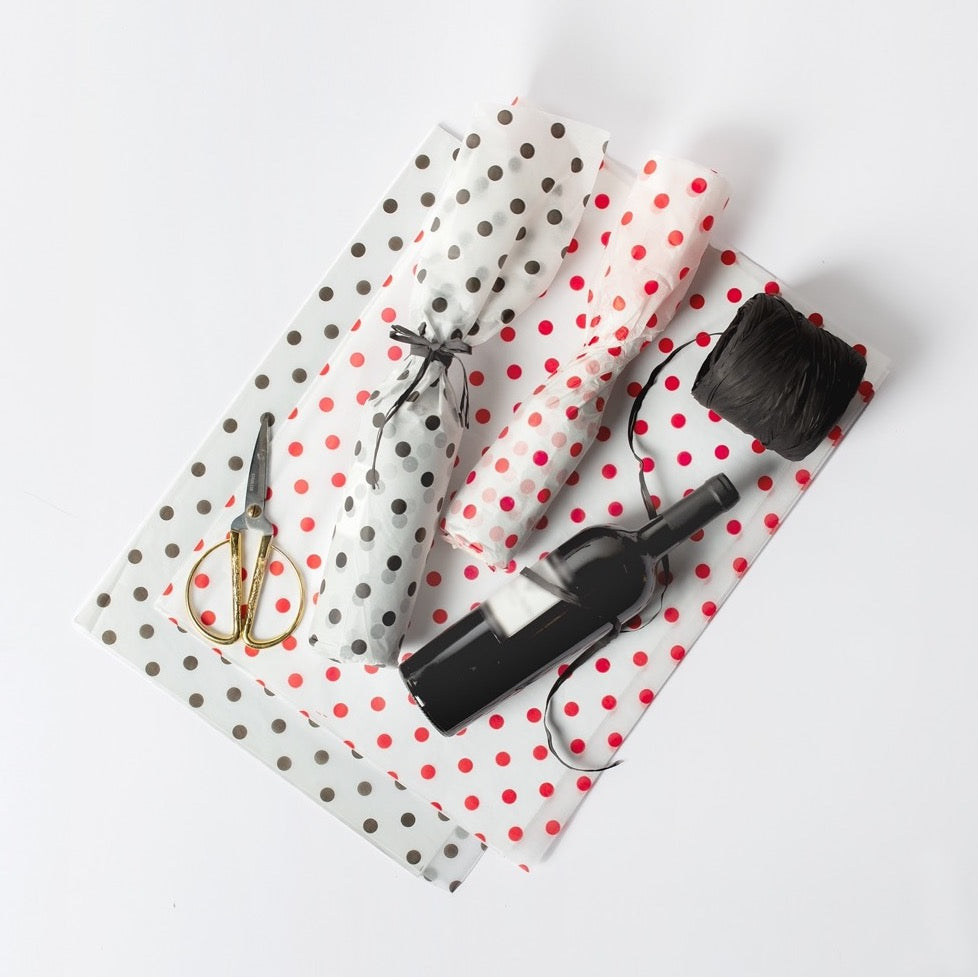 Carta Velina con Decori Pois