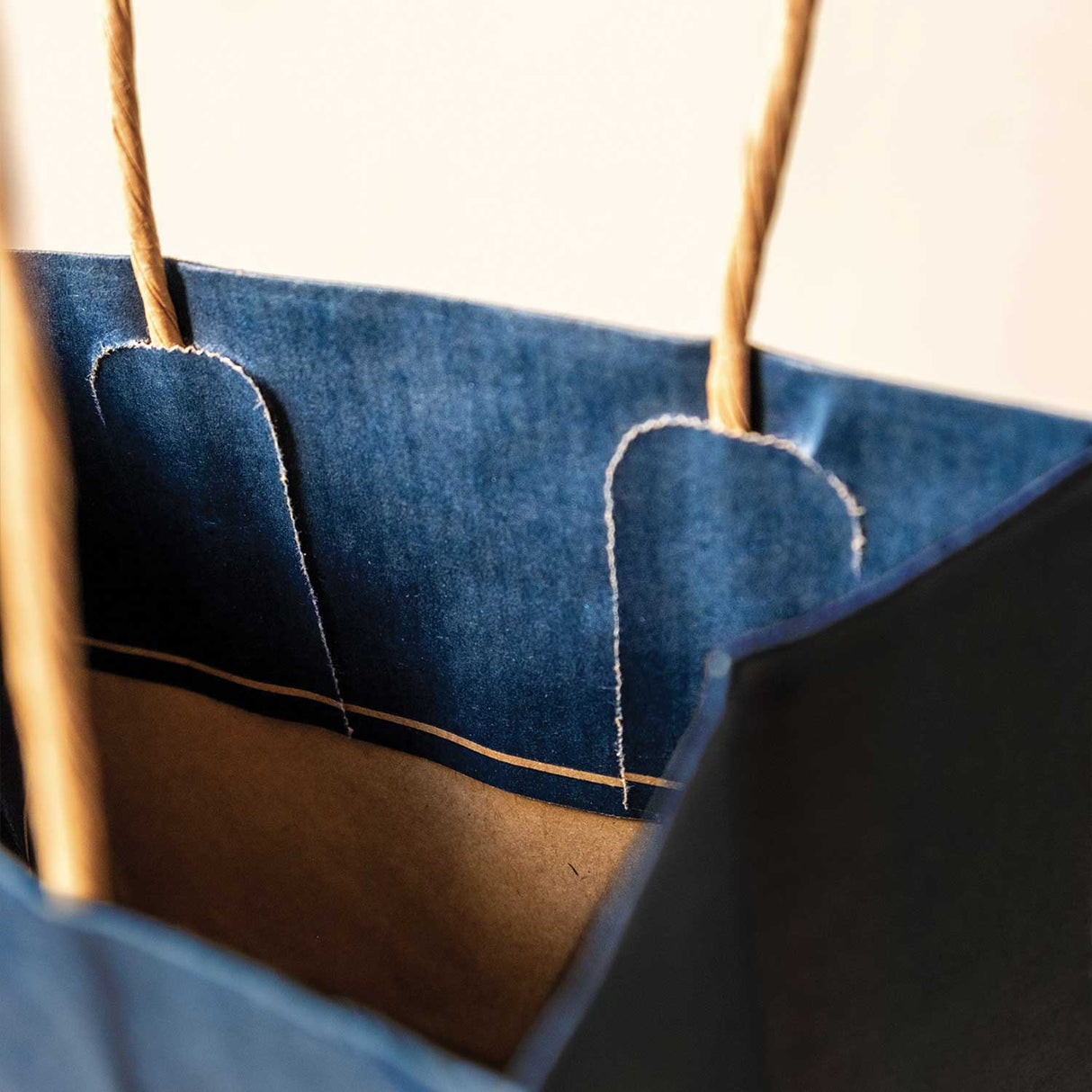 Shopper Biokraft Cordino Bordo Risvoltato Per Bottiglie