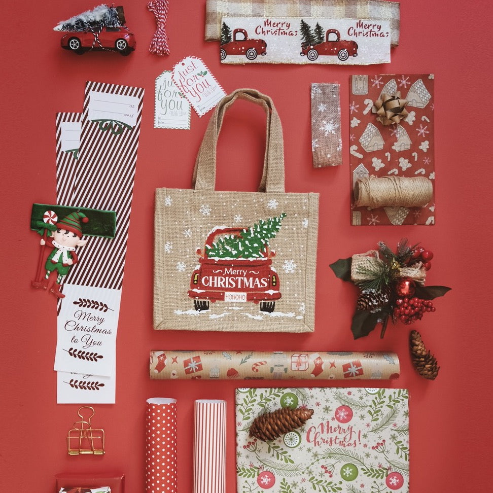 Shopper Juta Natalizie Christmas Car