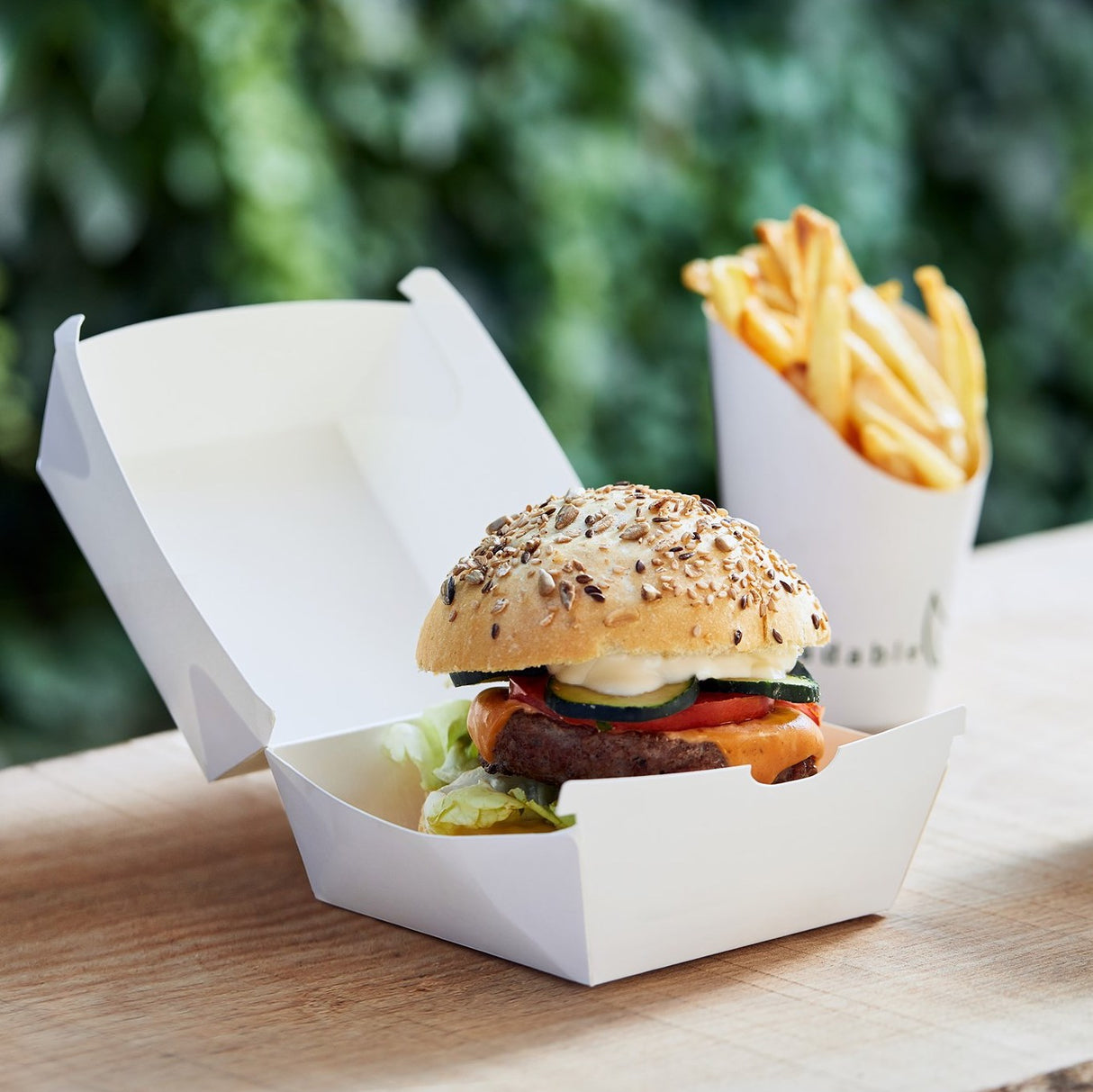 Hamburger Box in Cartoncino e PLA