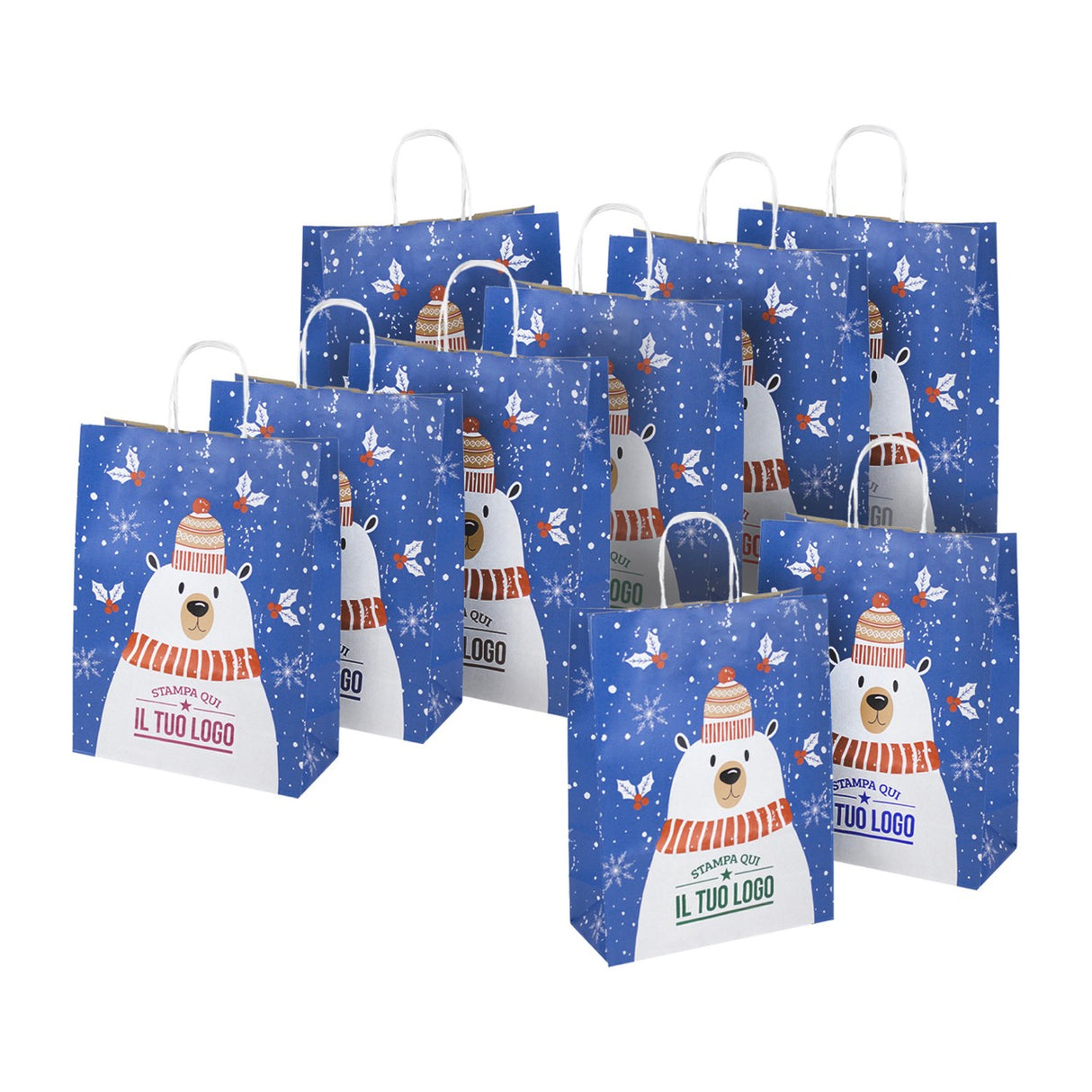 Shopper carta Orsetto Natale Personalizzata