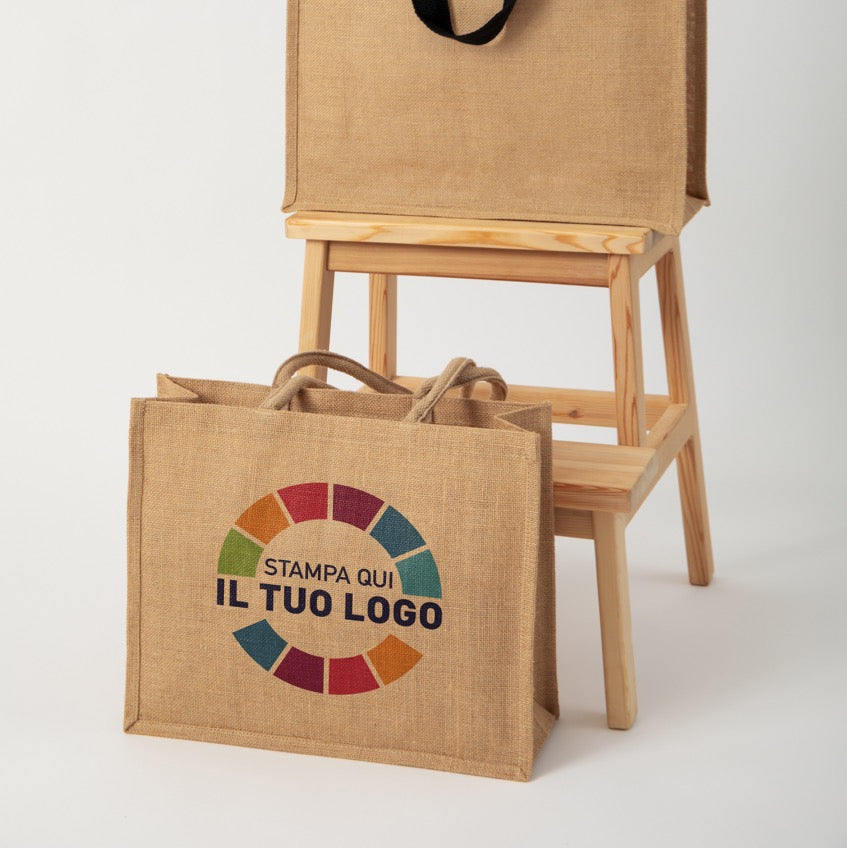 Shopper Juta Manico in Cotone Personalizzabile