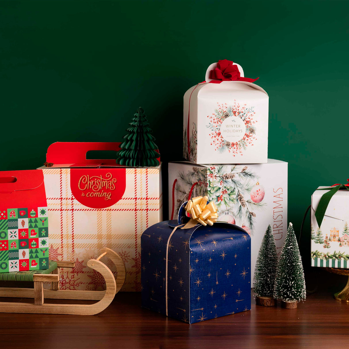 Scatola Addobbi di Natale con cordini