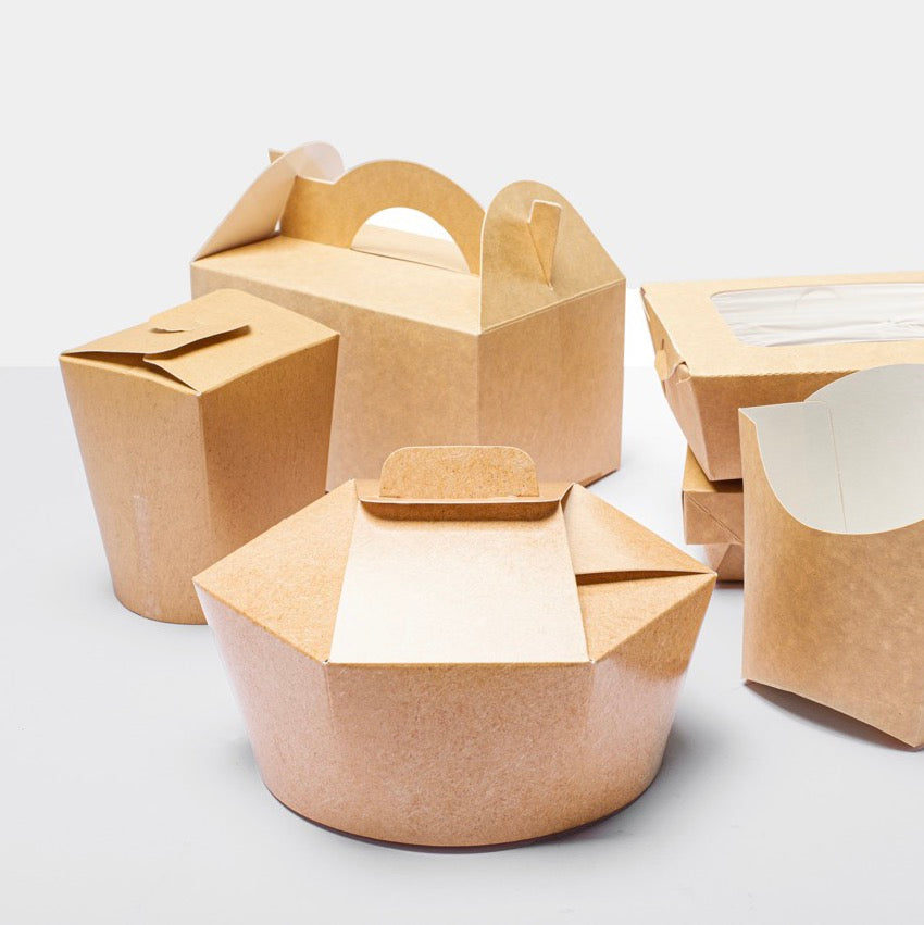 Food Box Esagonale in Cartoncino Avana