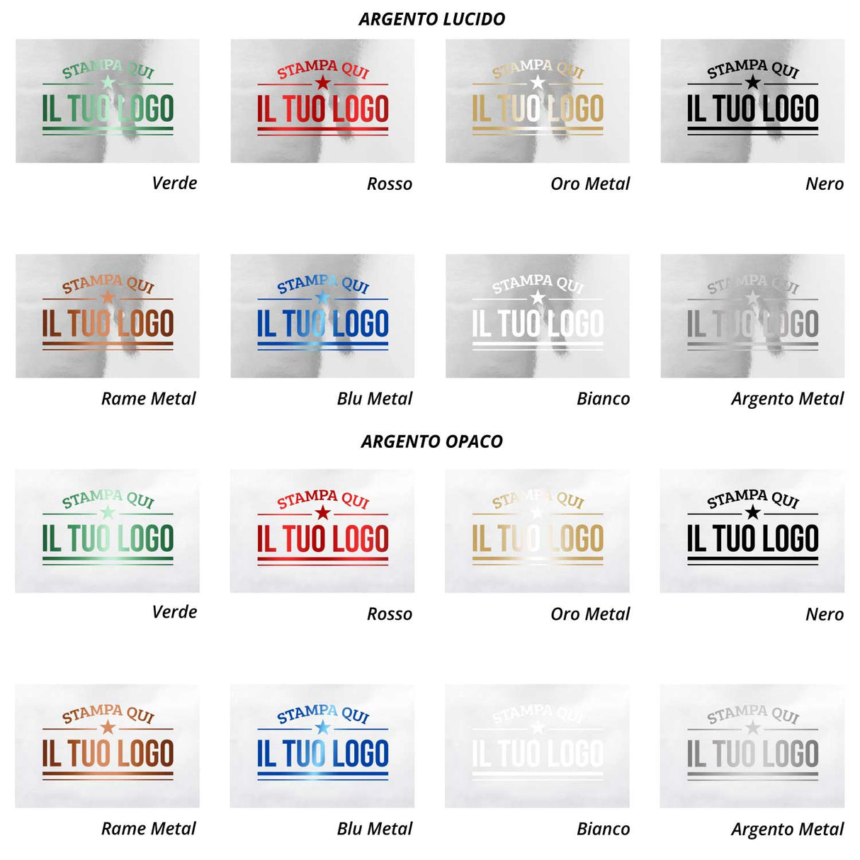 Etichette Rettangolari Personalizzate