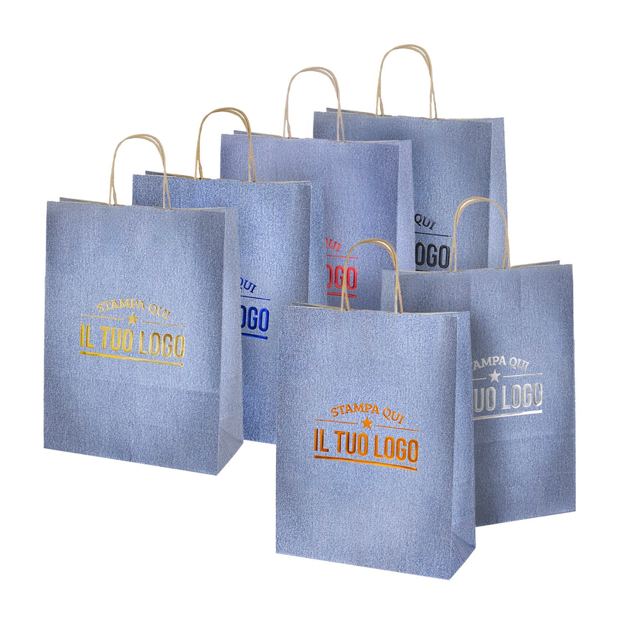 Shopper Carta Jeans Personalizzabile a Caldo