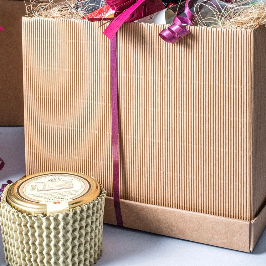 Scatola Onda Avana con Coperchio Liscio