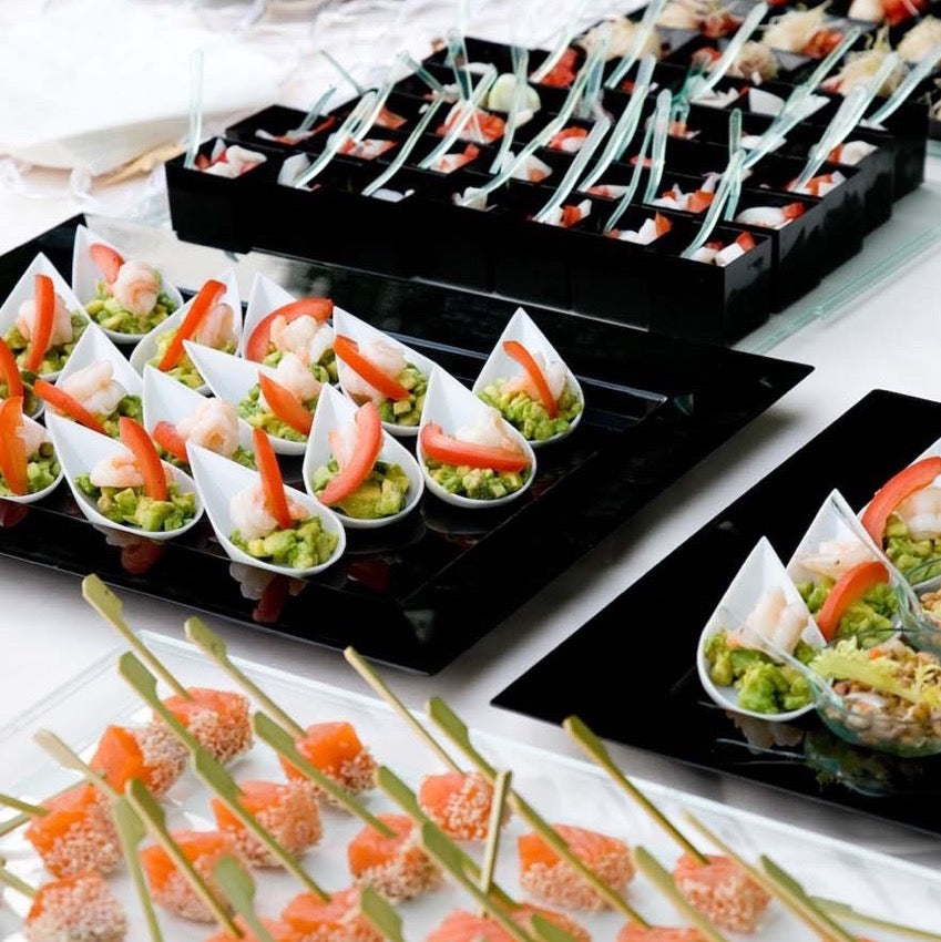 Piattino Finger Food Foglia Trasparente