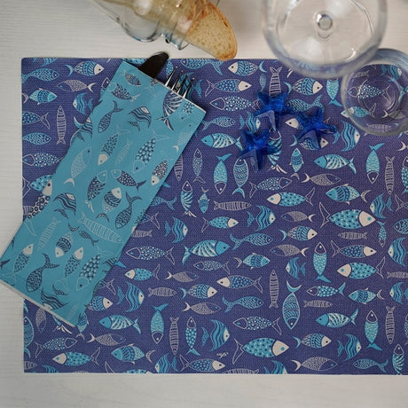 Tovaglietta Monouso Blue Fish
