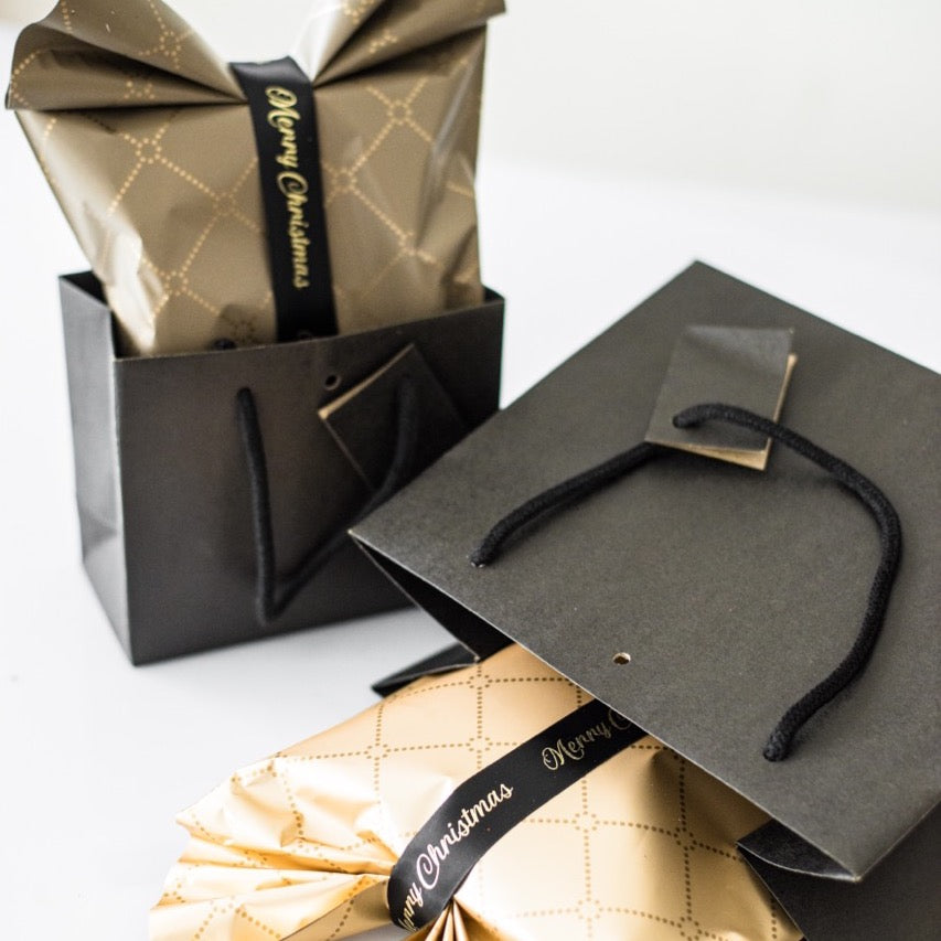 Shopper Carta Kraft Nera Lusso