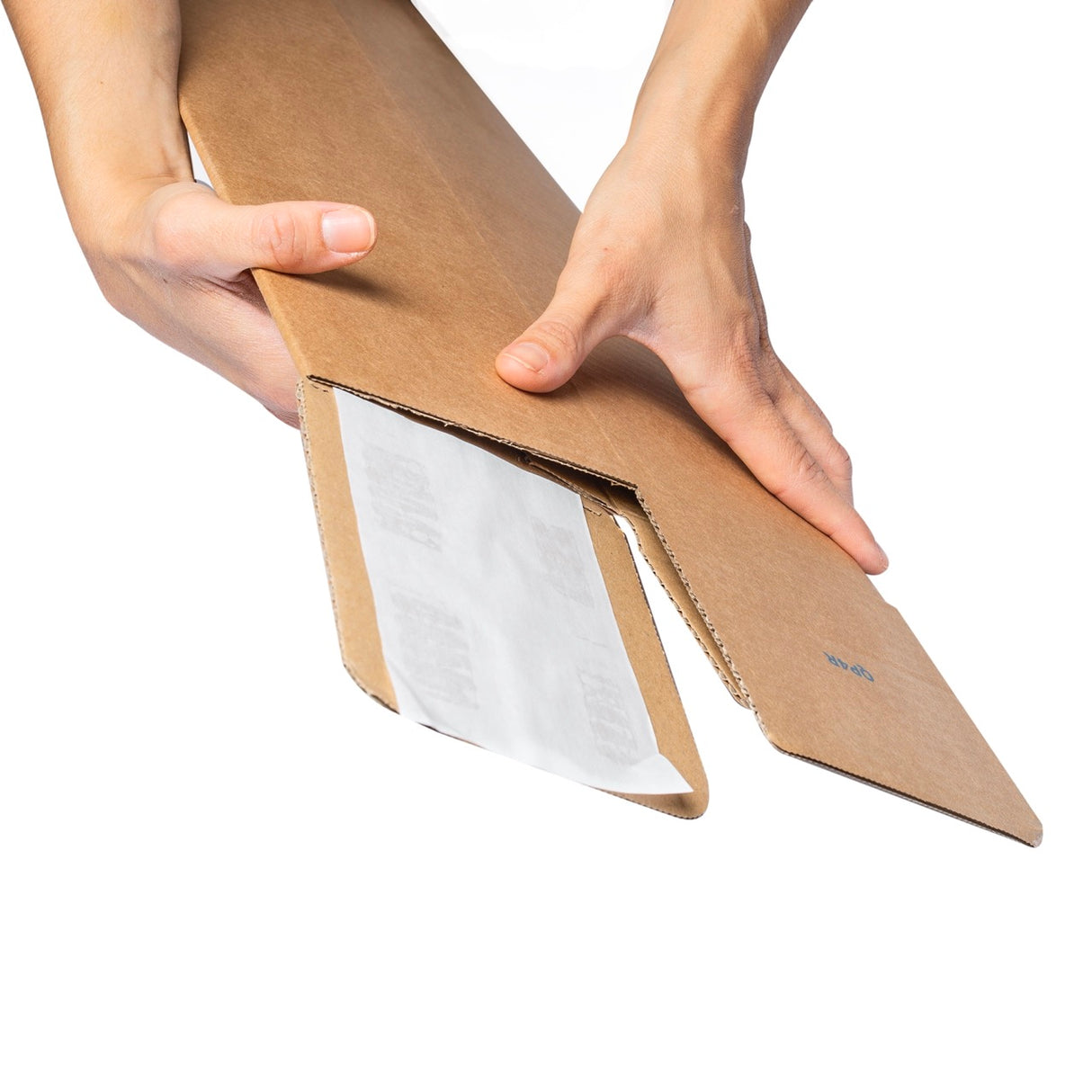 Tubo in Cartone per Spedizioni Chiusura Adesiva Avana