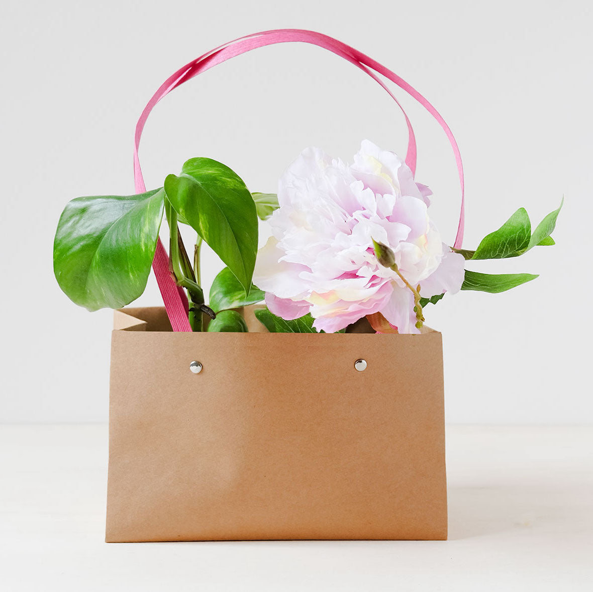 Shopper Fiori Rettangolare Carta Impermeabile 250gr