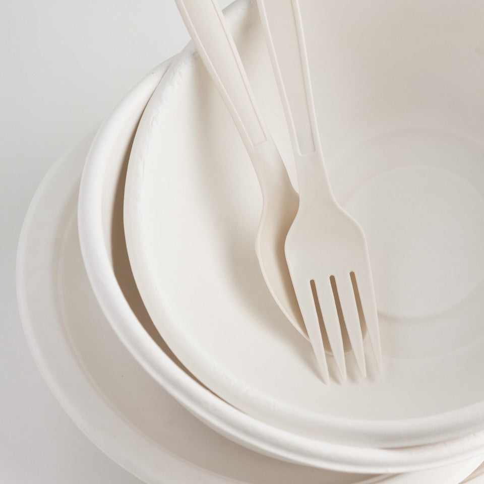 Piatto Piano in Polpa di Cellulosa Tondo