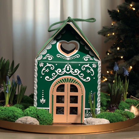 Scatola Casetta con decori di Natale in Cartone