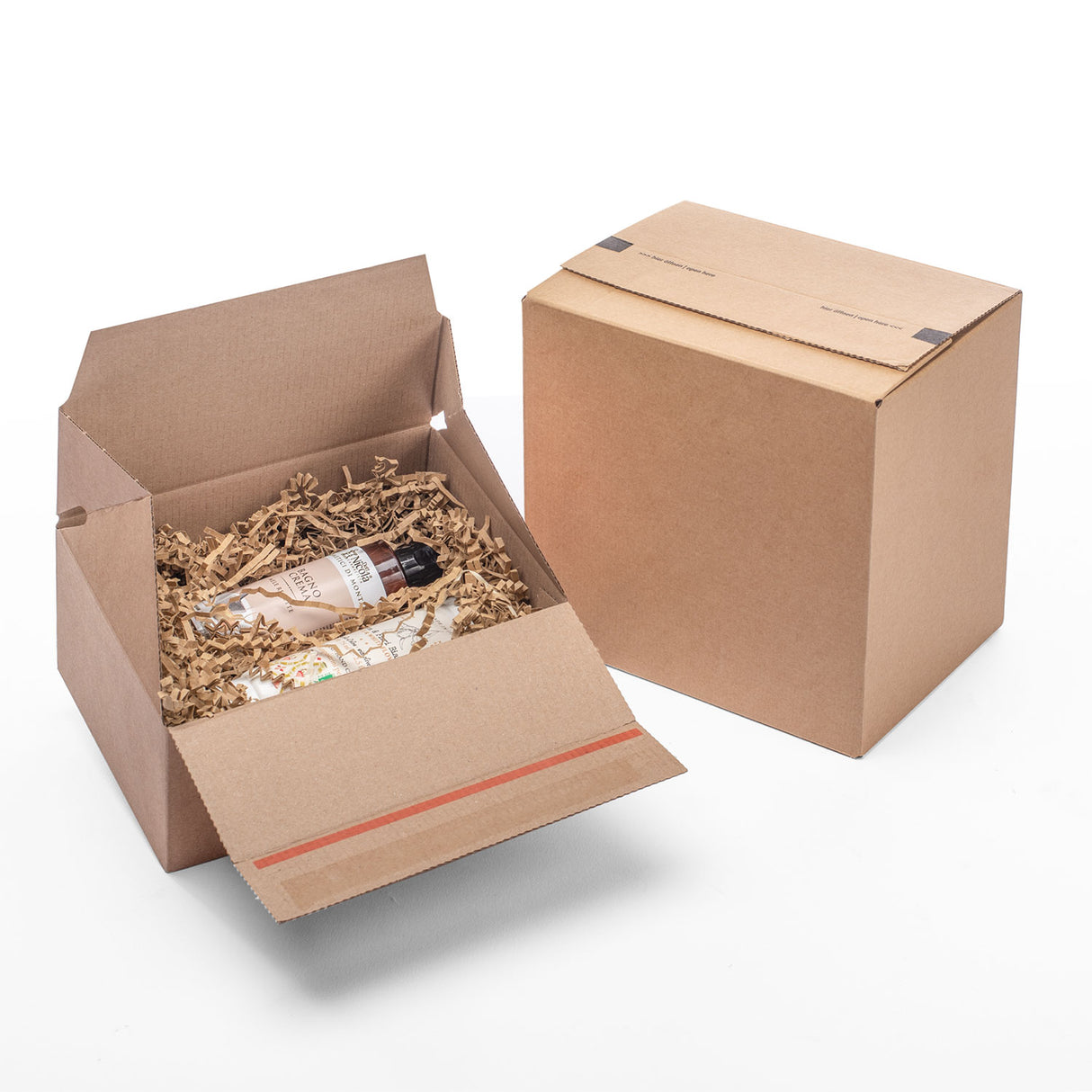 Scatole da Spedizione Sicurezza con Chiusura Adesiva Avana