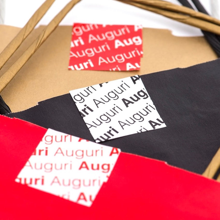 Etichetta Adesiva Auguri Quadrate