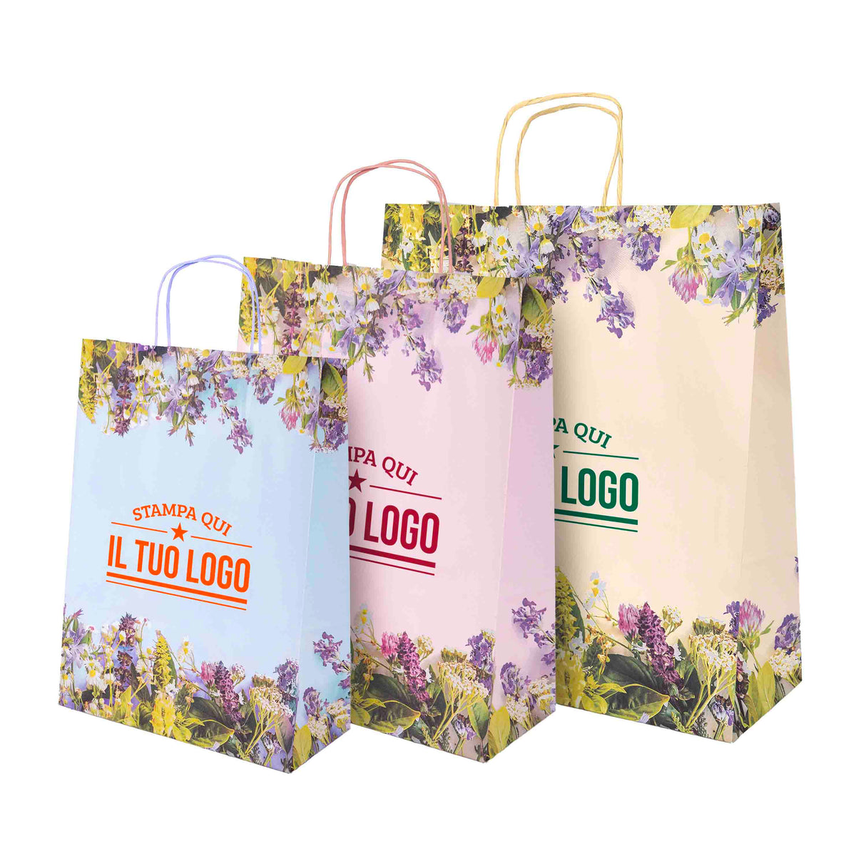 Shopper Carta Provenza colorate Personalizzabili