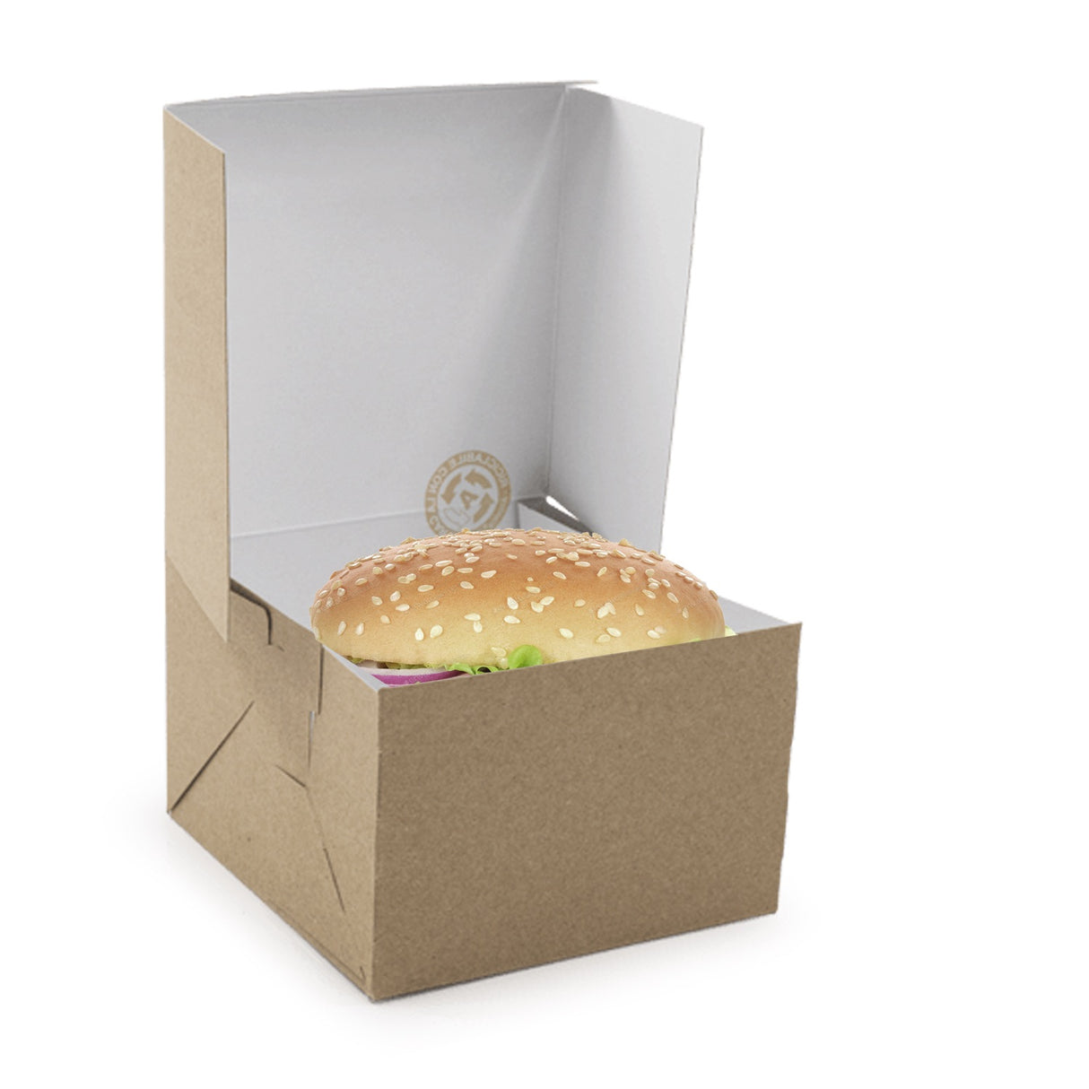 Scatola per Dolci monoporzione quadrata kraft Avana