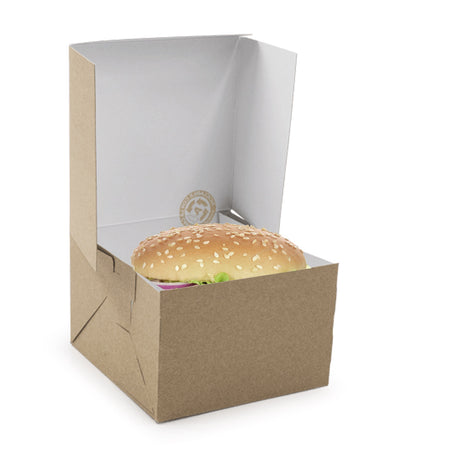 Scatola per Dolci monoporzione quadrata kraft Avana