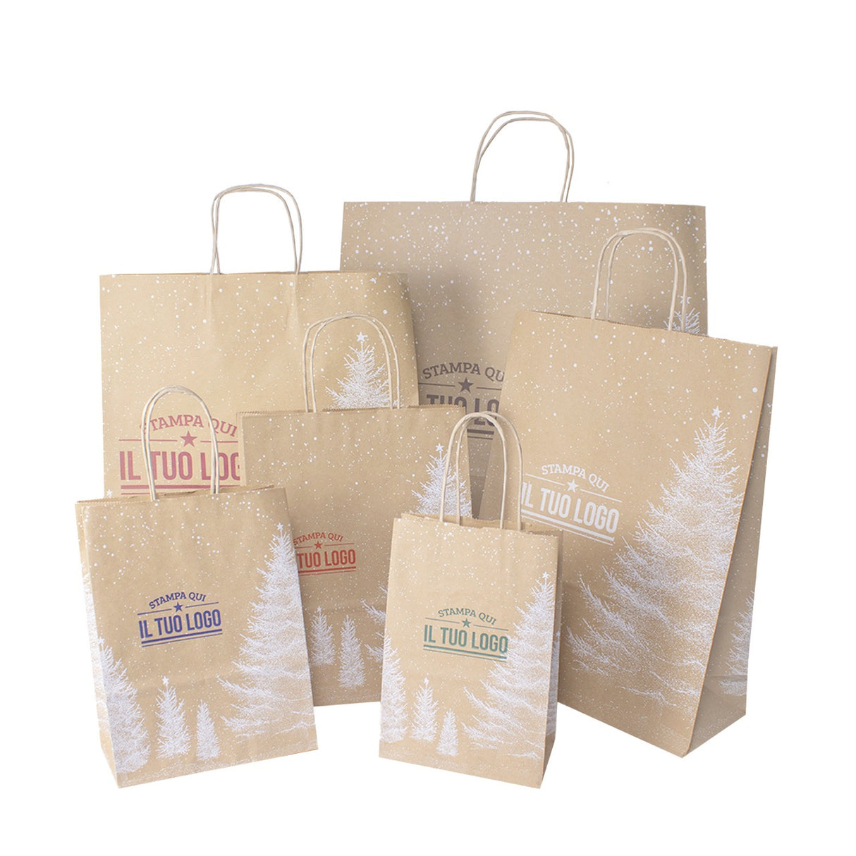 Shopper Albero Bianco Natale Personalizzate