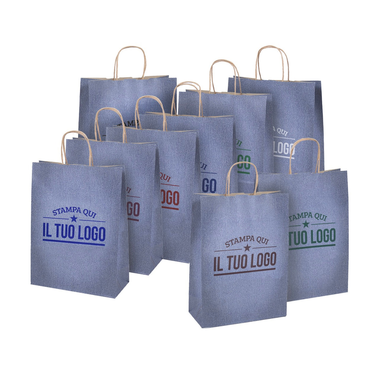 Shopper Carta Jeans Personalizzata Stampa Flessografica