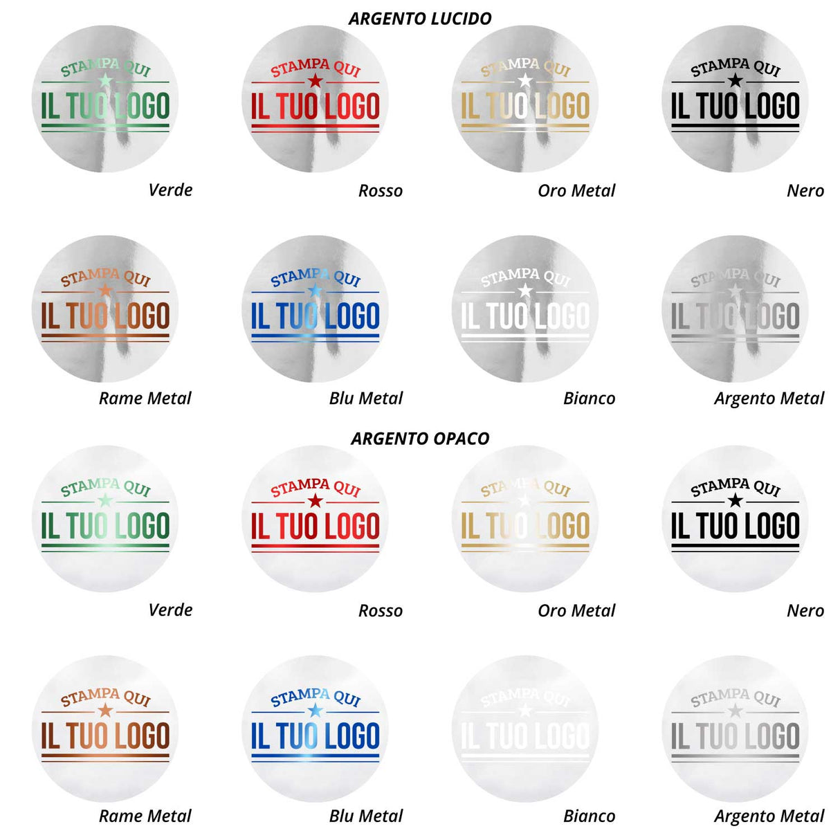 Etichette Tonde Personalizzate