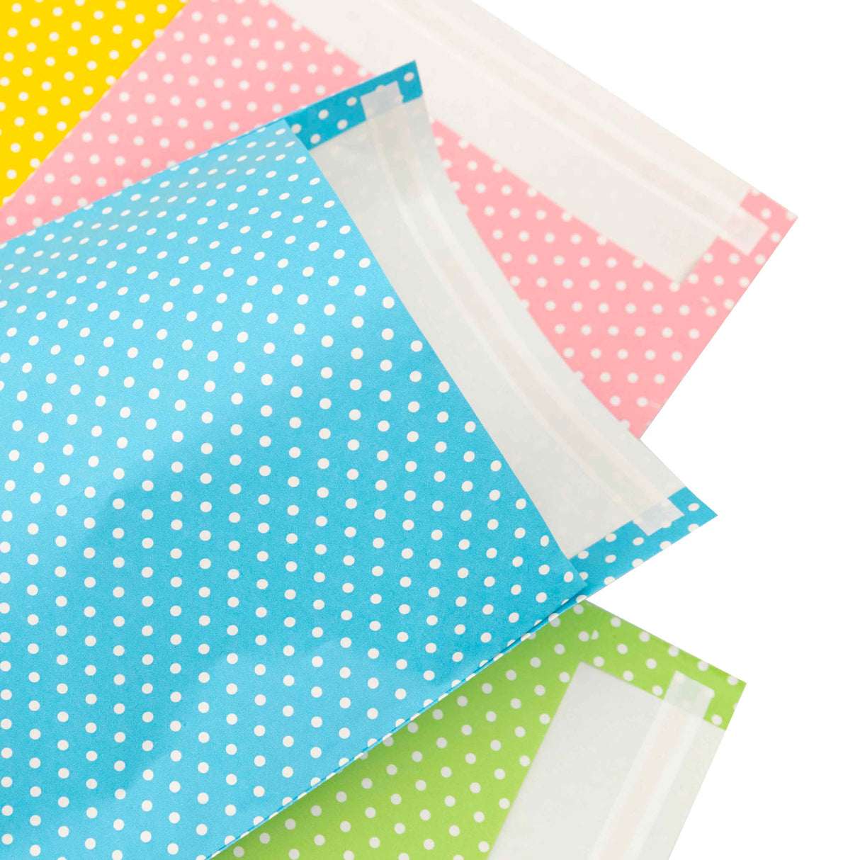 Sacchetto Carta Pois con Patella adesiva Mix