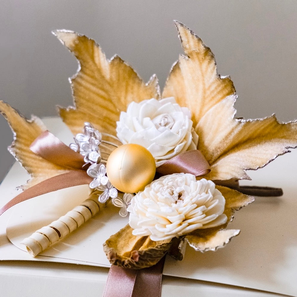 Stella Natale Velluto Oro