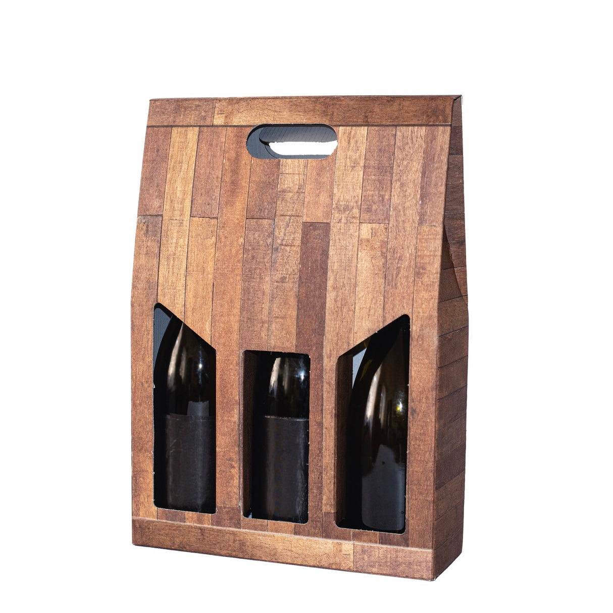 Scatola Bottiglie Vino stampa Legno Tek