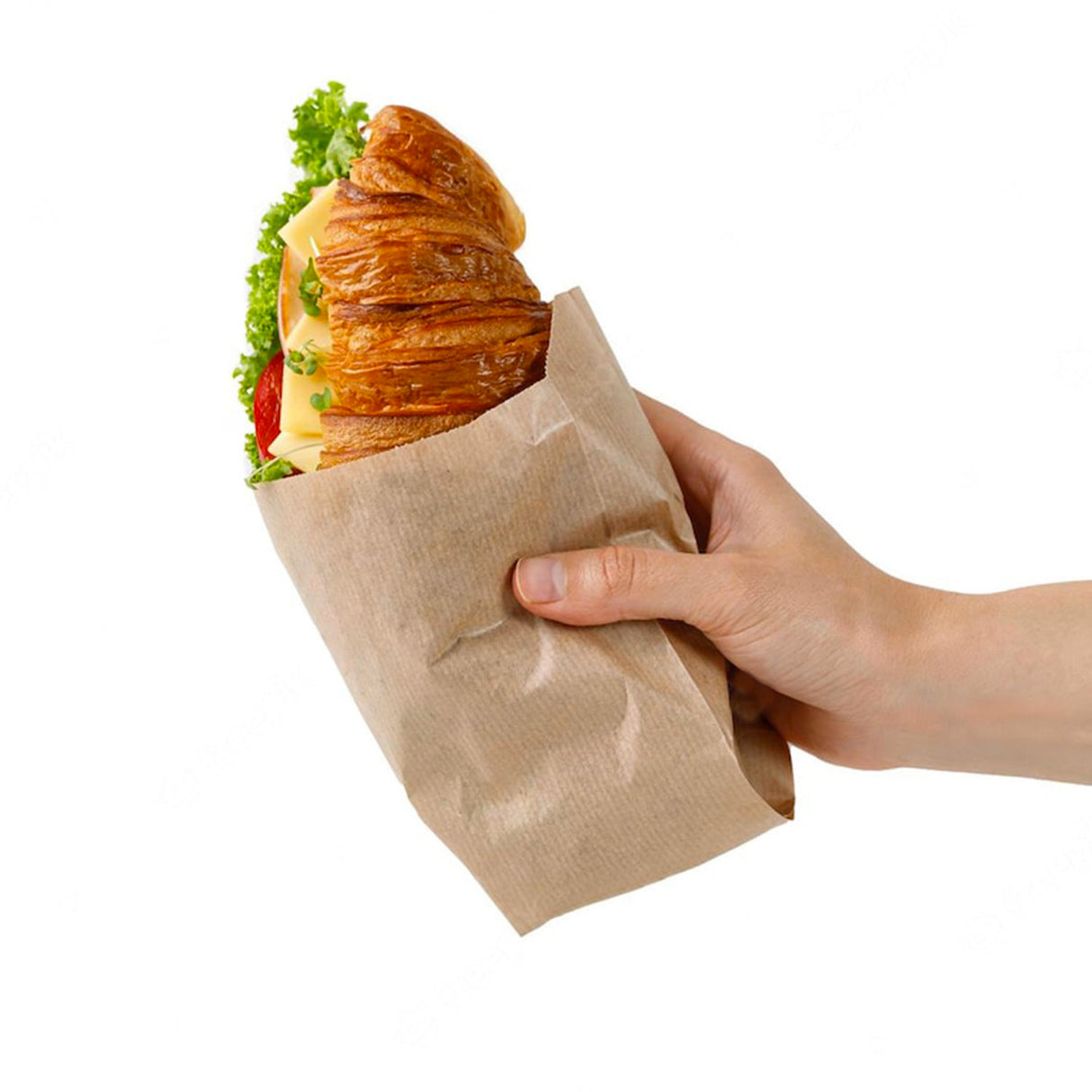 Sacchetto Carta Kraft Millerighe Portapane Neutro