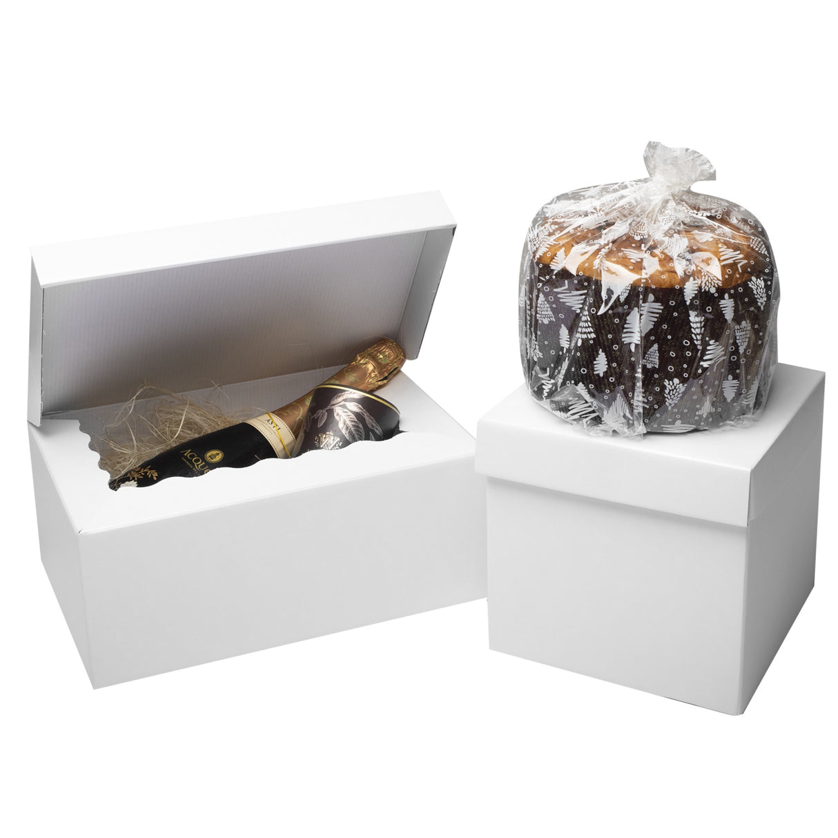 Scatole regalo perlate rettangolari fondo e coperchio