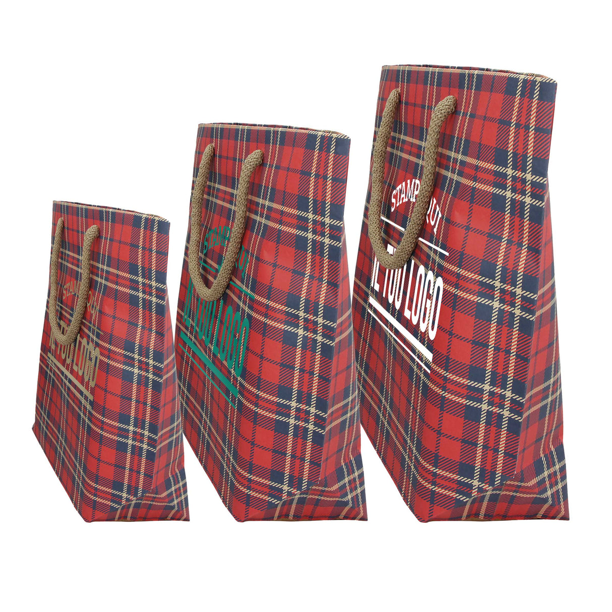 Shopper Carta Cemento Tartan Personalizzate con Logo