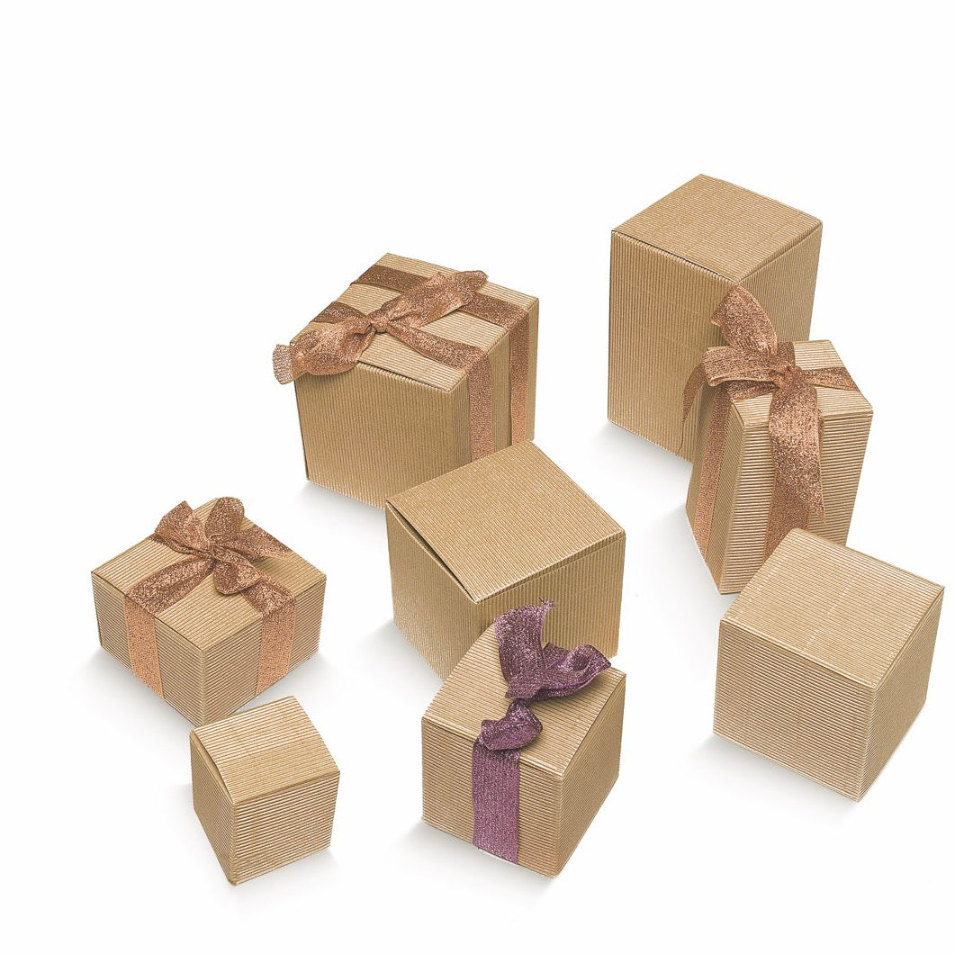 Scatola Onda Avana Quadrata pieghevole