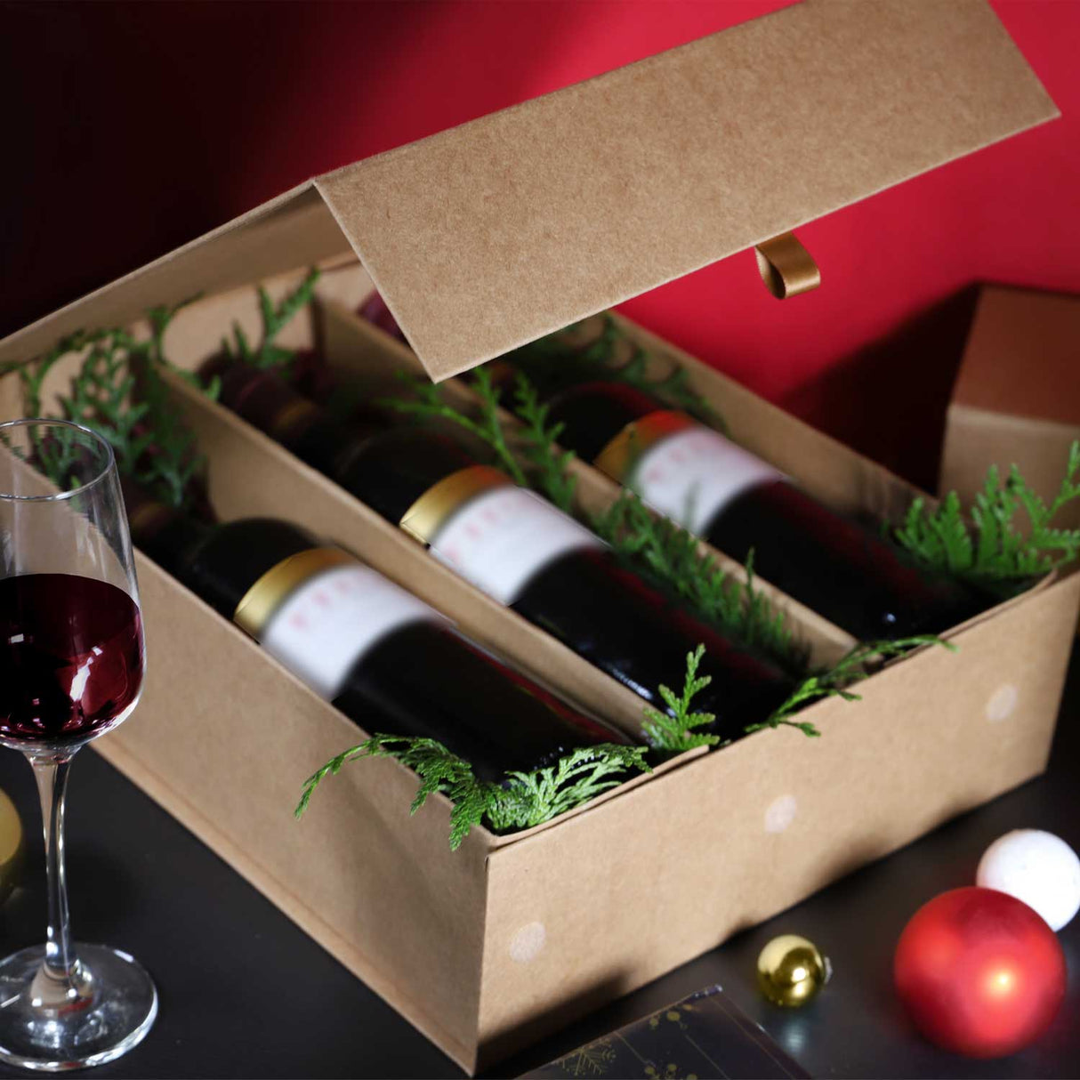 Scatole per Bottiglie di Champagne Cartone Rigido con Calamita