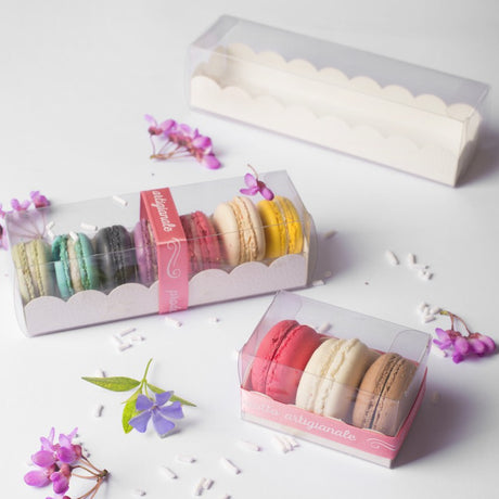 Scatole per macarons trasparenti