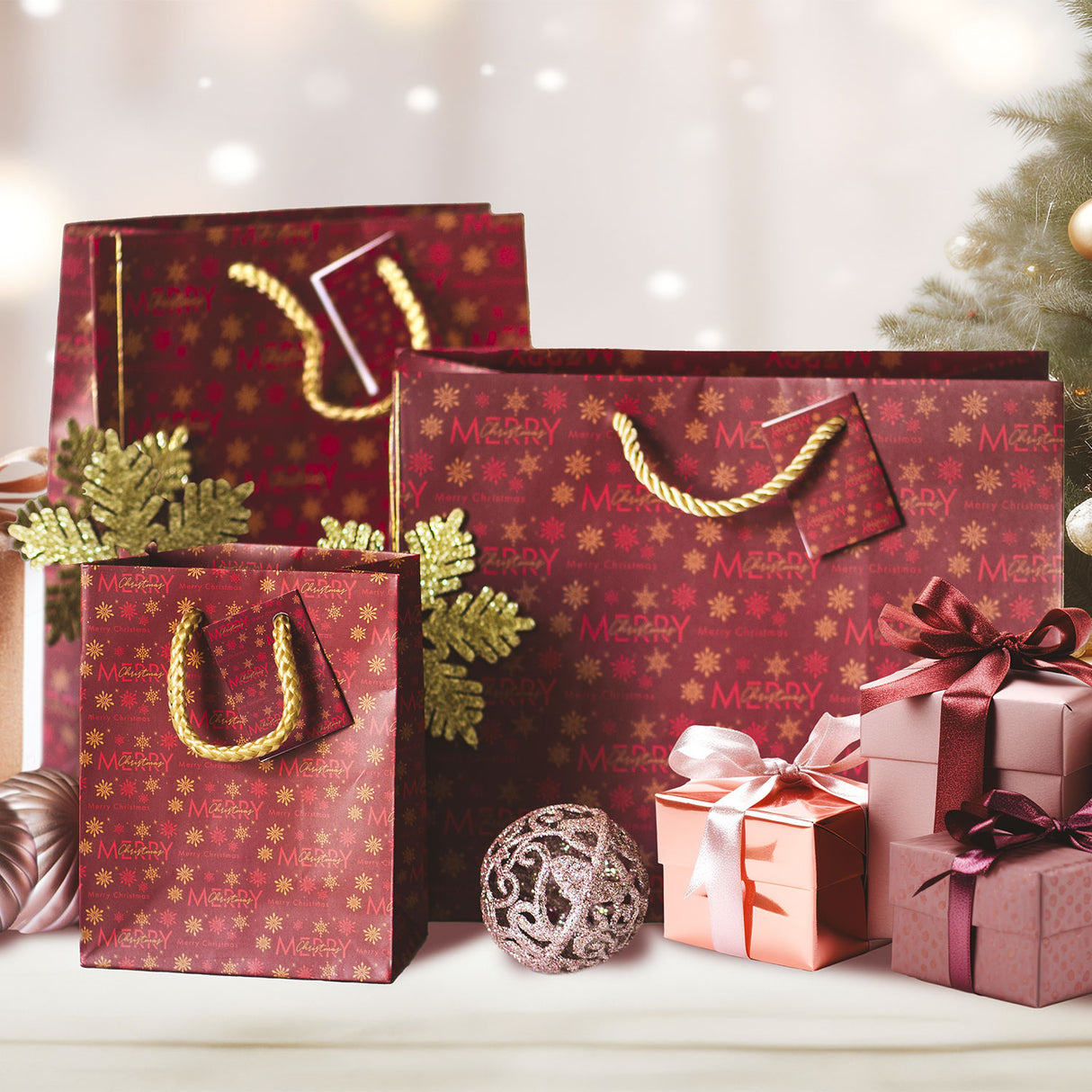 Shopper Carta Elegance Merry Christmas