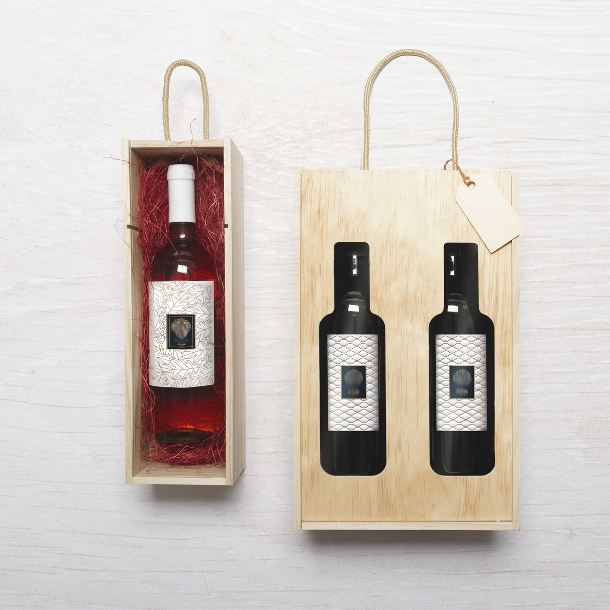 Cofanetti in Legno con finestra scorrevole sagomata