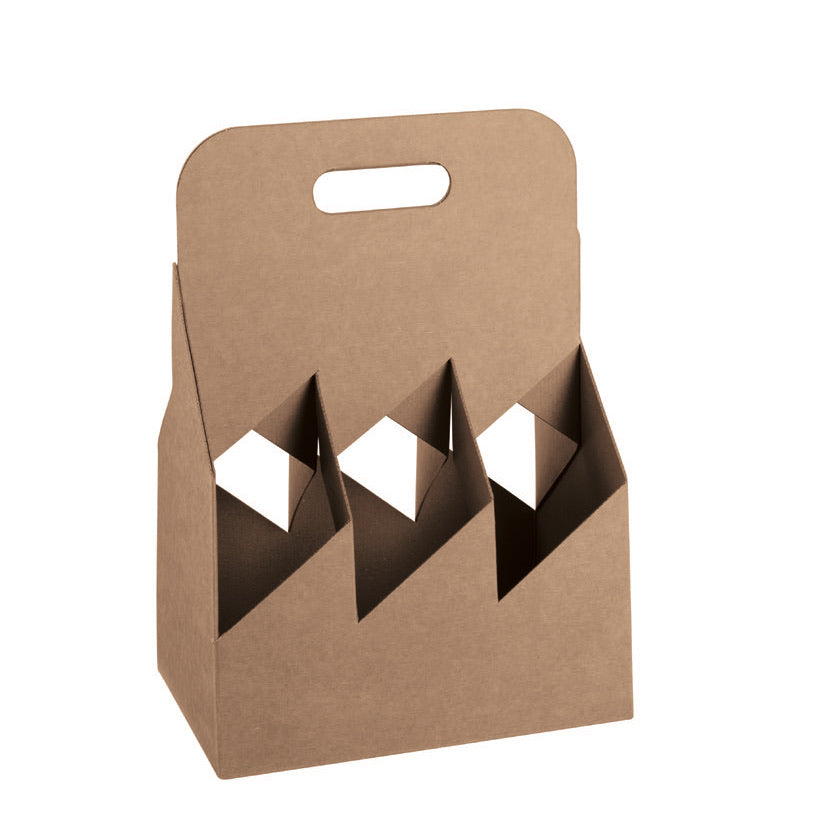 Cestello Portabottiglie Kraft Avana