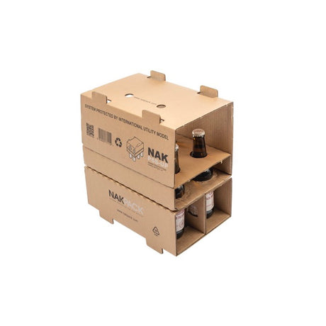 Scatola Nakpack® Spedizione Bottiglie Mini Avana