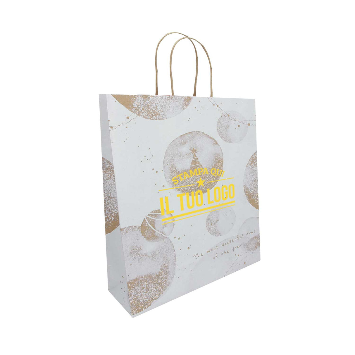 Shopper White Snow Personalizzate Stampa Serigrafica