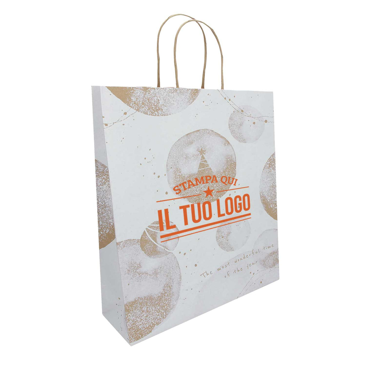 Shopper White Snow Personalizzate Stampa Serigrafica