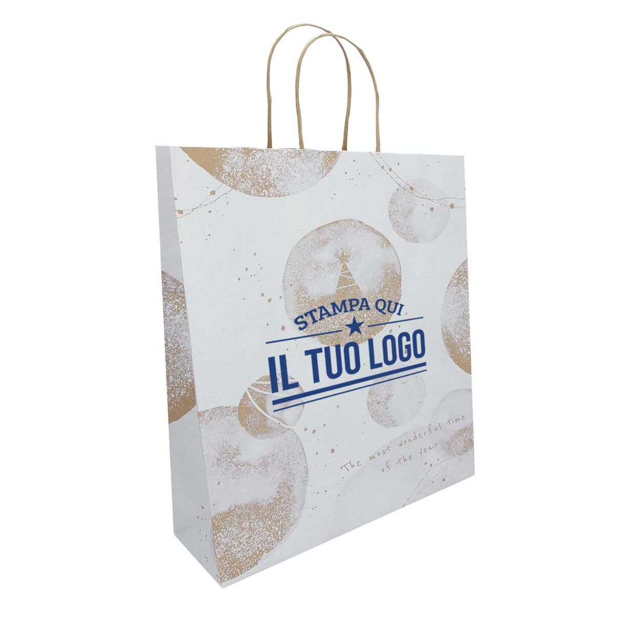 Shopper White Snow Personalizzate Stampa Serigrafica