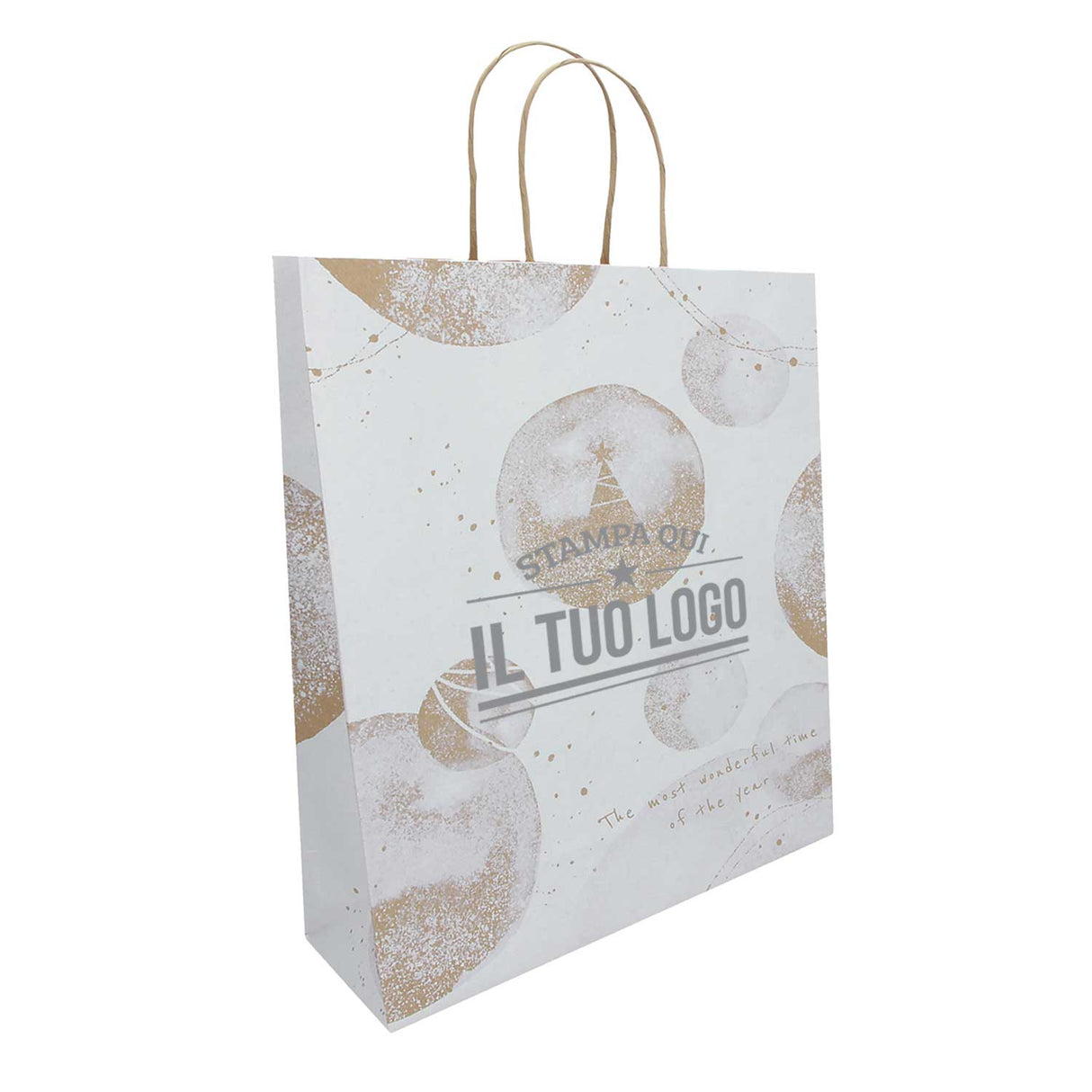Shopper White Snow Personalizzate Stampa Serigrafica