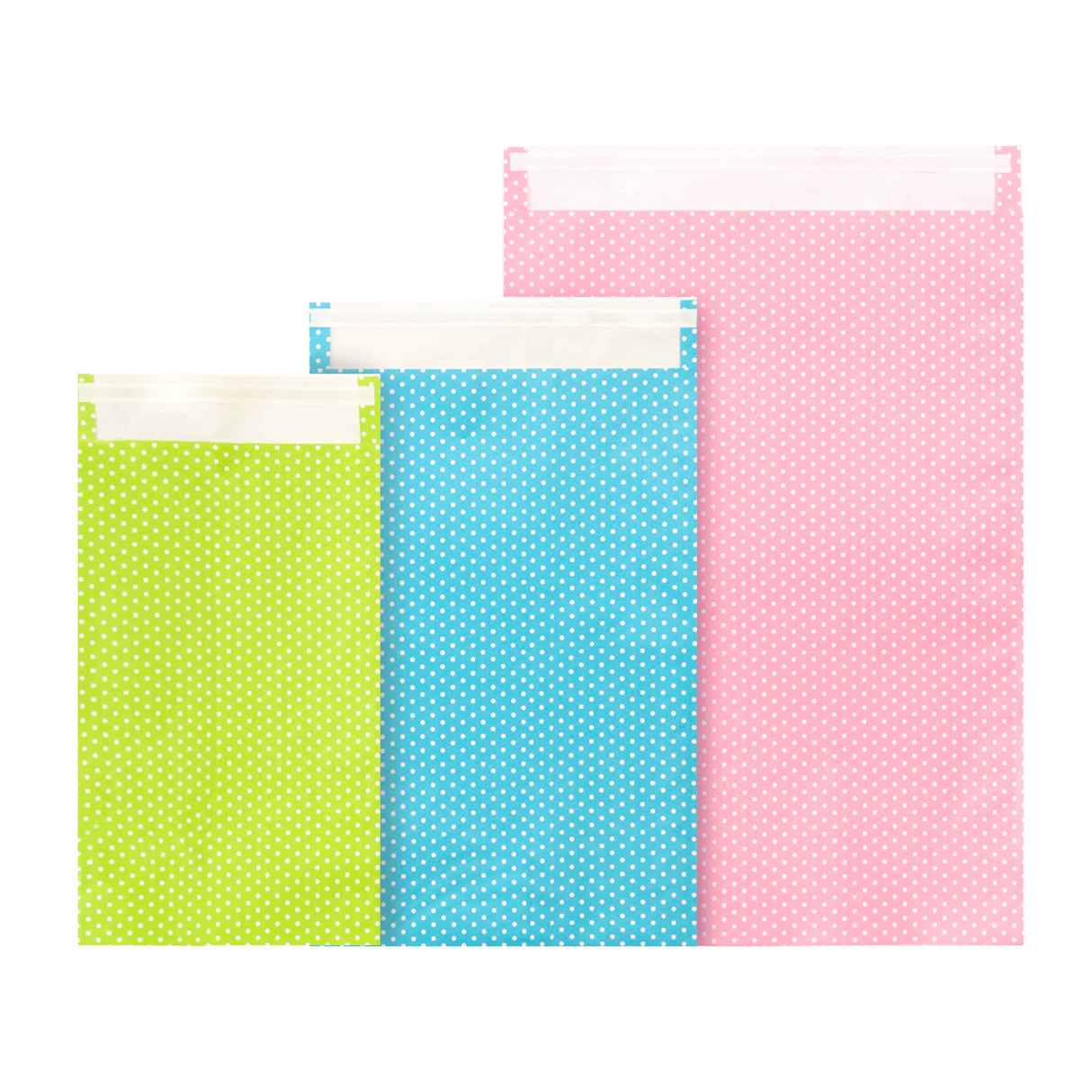 Sacchetto Carta Pois con Patella adesiva Mix